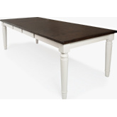 Orchard Park 60" Extension Dining Table in Dark Wood & Light Grey